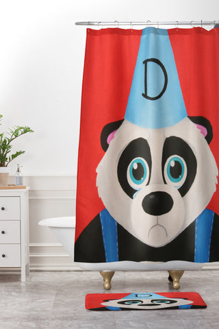 Mandy Hazell Sad Panda Shower Curtain And Mat