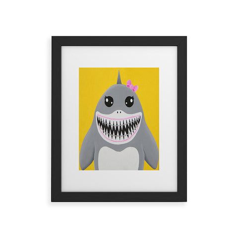 Mandy Hazell Shark Tooth Sally Framed Art Print