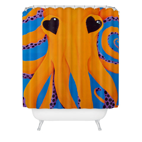 Mandy Hazell Wish I Was An Octopus Shower Curtain