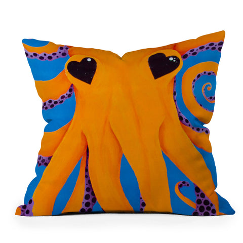 Mandy Hazell Wish I Was An Octopus Throw Pillow