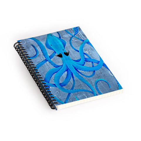 Mandy Hazell You Make Me Squidish Spiral Notebook
