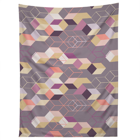 Mareike Boehmer 3D Geometry Cubes 1 Tapestry