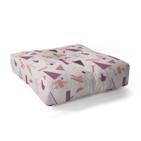 Mareike Boehmer 3D Geometry Forest 1 Floor Pillow Square