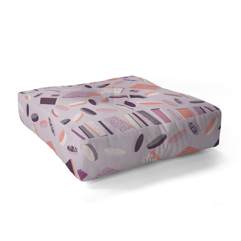 Mareike Boehmer 3D Geometry Lined Up 1 Floor Pillow Square
