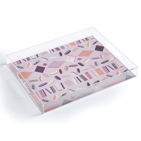 Mareike Boehmer 3D Geometry Lined Up 1 Acrylic Tray