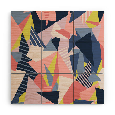Mareike Boehmer Color Blocking Chaos 1 Wood Wall Mural
