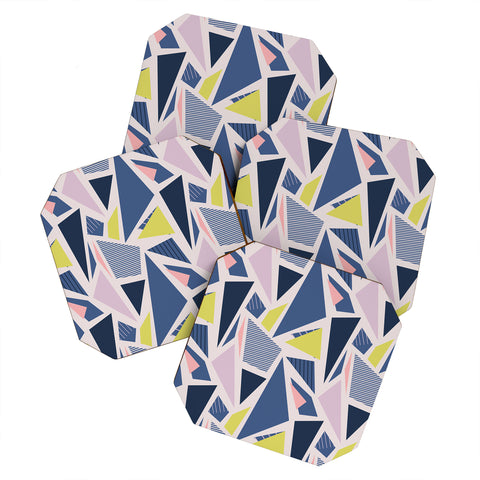 Mareike Boehmer Color Blocking Triangles 1 Coaster Set