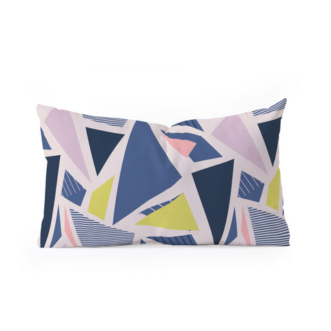 Mareike Boehmer Color Blocking Triangles 1 Oblong Throw Pillow