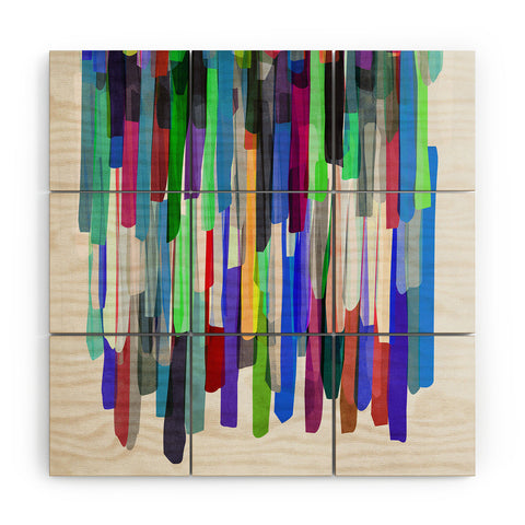 Mareike Boehmer Colorful Stripes 4 Z Wood Wall Mural