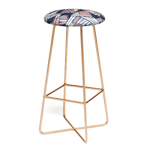 Mareike Boehmer Dots and Lines 1 Strokes Bar Stool