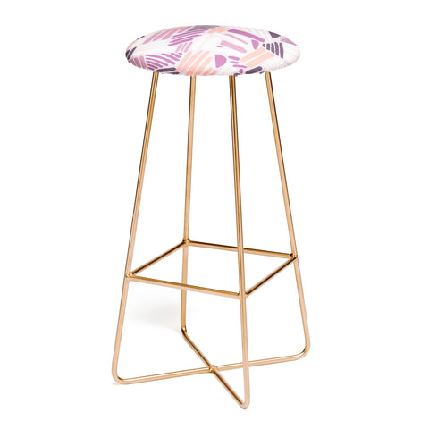 Mareike Boehmer Dots and Lines 1 Strokes Rose Bar Stool