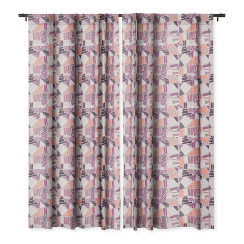 Mareike Boehmer Dots and Lines 1 Strokes Rose Blackout Window Curtain