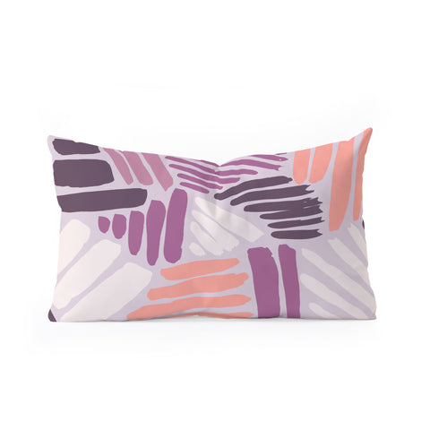 Mareike Boehmer Dots and Lines 1 Strokes Rose Oblong Throw Pillow