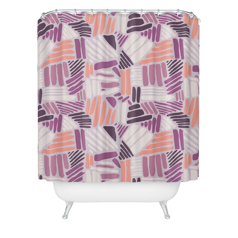 Mareike Boehmer Dots and Lines 1 Strokes Rose Shower Curtain