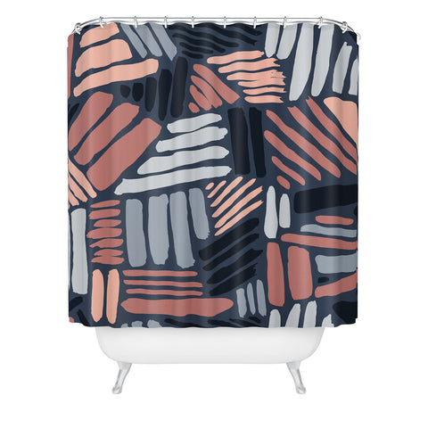 Mareike Boehmer Dots and Lines 1 Strokes Shower Curtain