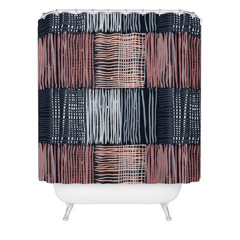 Mareike Boehmer Dots and Lines 2 Fine Lines Shower Curtain