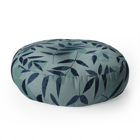 Mareike Boehmer Leaves Scattered 1 Floor Pillow Round