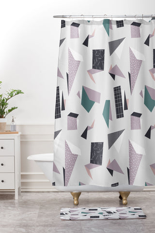 Mareike Boehmer Origami 90s 1 Shower Curtain And Mat