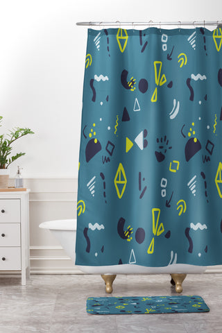 Mareike Boehmer Playground Scribbles Shower Curtain And Mat