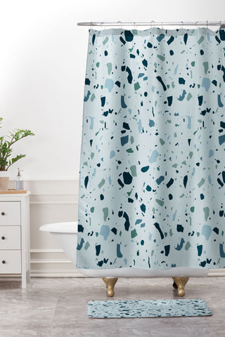 Mareike Boehmer Scandinavian Elegance Terrazzo Shower Curtain And Mat