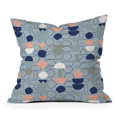 Mareike Boehmer Sketched Lined Up 1 Throw Pillow