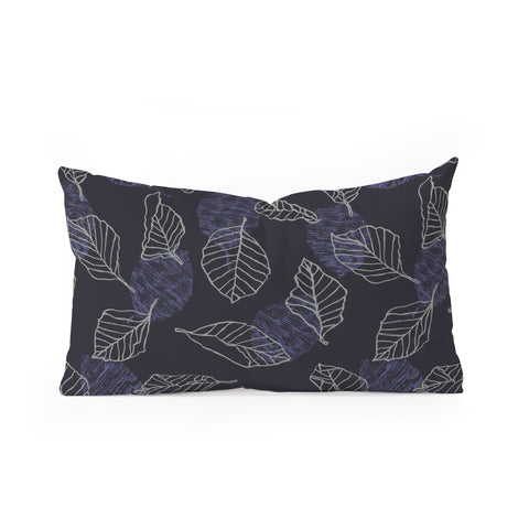 Mareike Boehmer Sketched Nature Leaves 1 Oblong Throw Pillow
