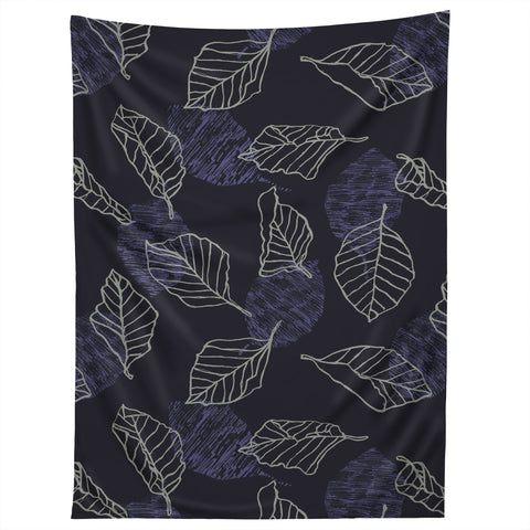 Mareike Boehmer Sketched Nature Leaves 1 Tapestry