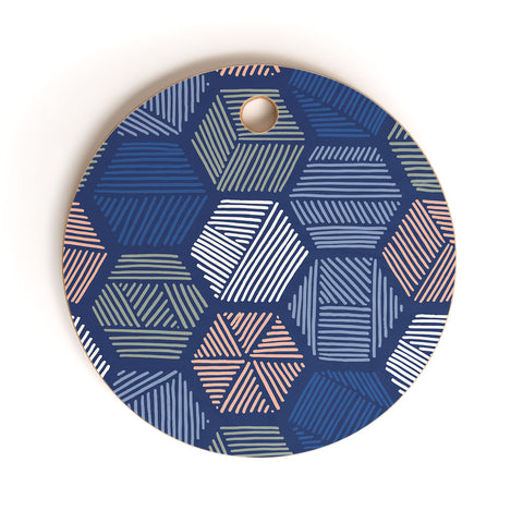Mareike Boehmer Sketched Polygons 1 Cutting Board Round
