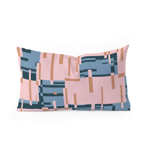 Mareike Boehmer Straight Geometry Connected 1 Oblong Throw Pillow