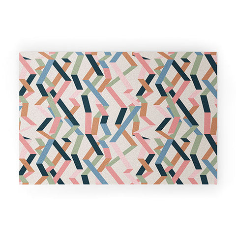 Mareike Boehmer Straight Geometry Ribbons 1 Welcome Mat