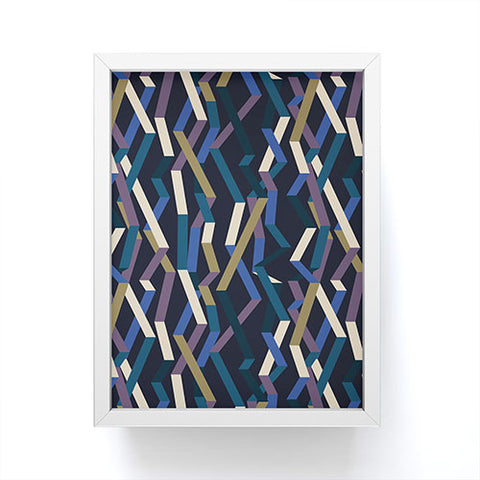 Mareike Boehmer Straight Geometry Ribbons 2 Framed Mini Art Print