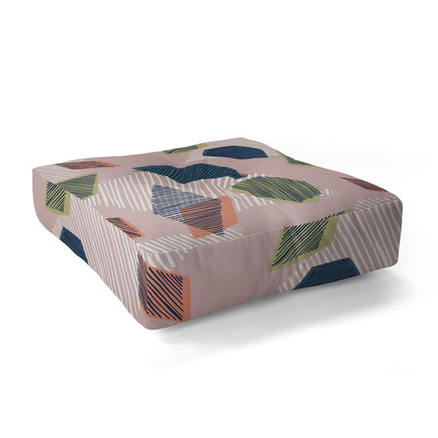 Mareike Boehmer Striped Geometry 5 Floor Pillow Square