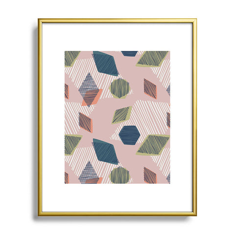 Mareike Boehmer Striped Geometry 5 Metal Framed Art Print