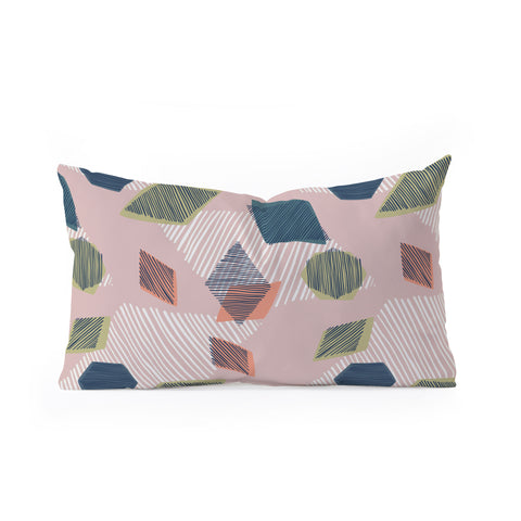 Mareike Boehmer Striped Geometry 5 Oblong Throw Pillow