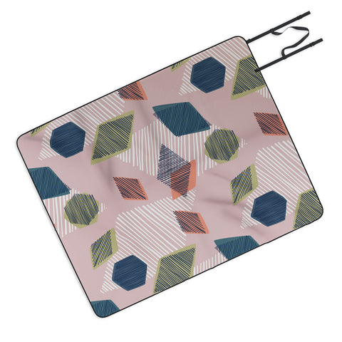 Mareike Boehmer Striped Geometry 5 Picnic Blanket