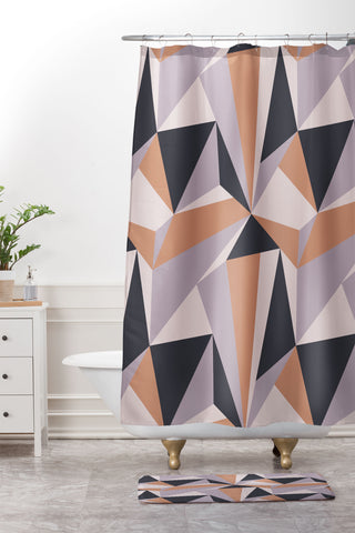 Mareike Boehmer Triangle Play Playing 1 Shower Curtain And Mat