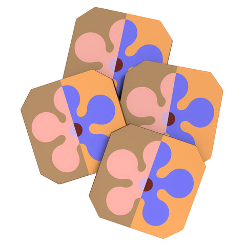 MariaMariaCreative Groovy Flower Multi Coaster Set