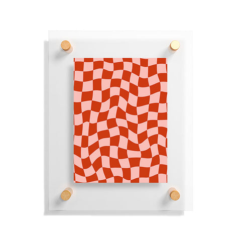 MariaMariaCreative Play Checkers Blush Floating Acrylic Print