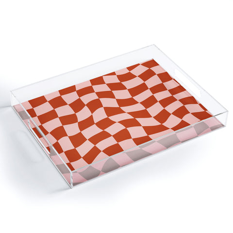MariaMariaCreative Play Checkers Blush Acrylic Tray