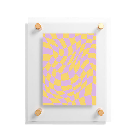 MariaMariaCreative Play Checkers Lavender Floating Acrylic Print