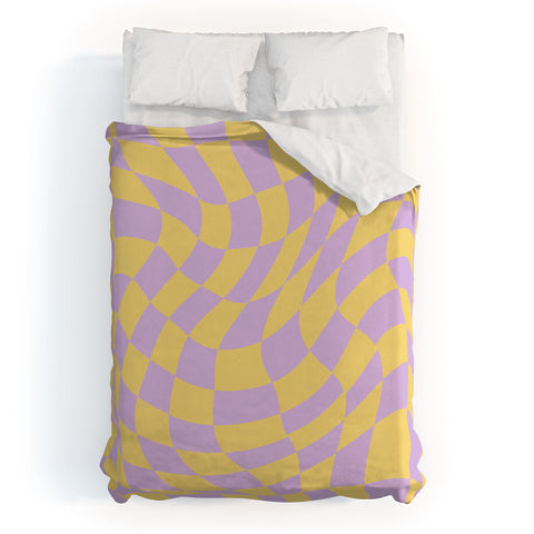 MariaMariaCreative Play Checkers Lavender Duvet Cover