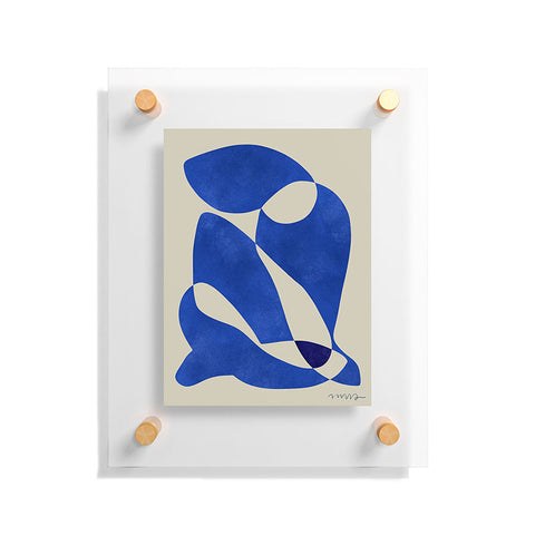 Marin Vaan Zaal Blue Nude Geometric Floating Acrylic Print