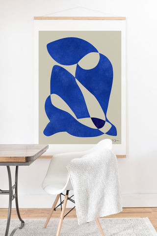 Marin Vaan Zaal Blue Nude Geometric Art Print And Hanger