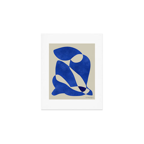 Marin Vaan Zaal Blue Nude Geometric Art Print