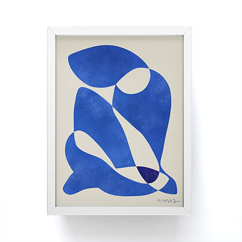 Marin Vaan Zaal Blue Nude Geometric Framed Mini Art Print