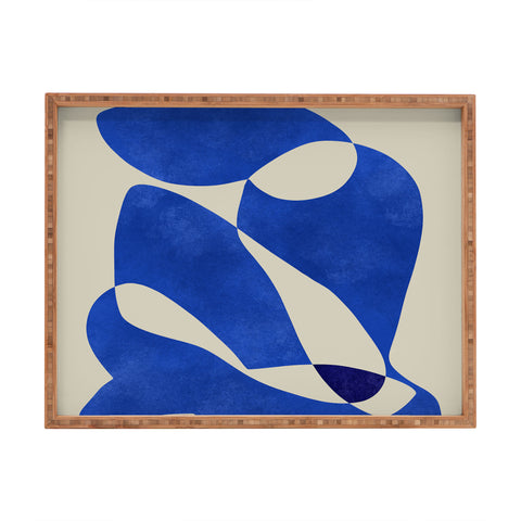 Marin Vaan Zaal Blue Nude Geometric Rectangular Tray