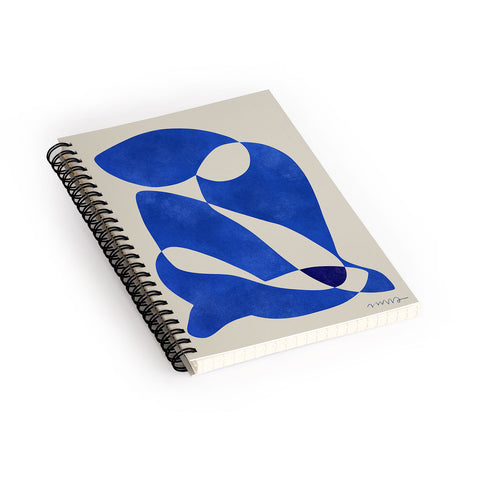 Marin Vaan Zaal Blue Nude Geometric Spiral Notebook