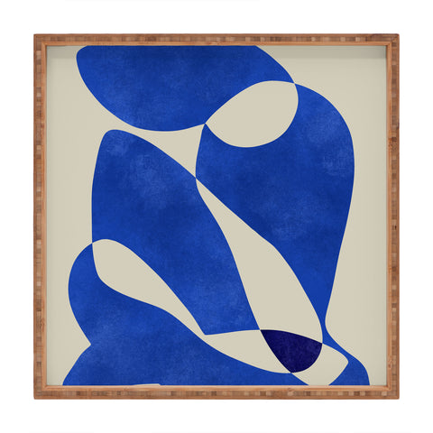 Marin Vaan Zaal Blue Nude Geometric Square Tray