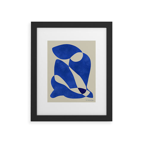 Marin Vaan Zaal Blue Nude Geometric Framed Art Print