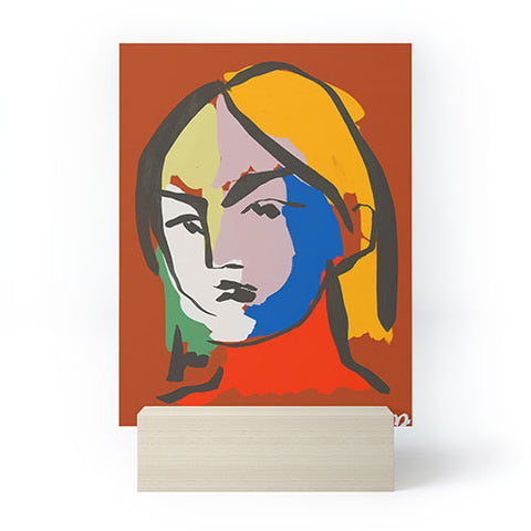 Marin Vaan Zaal Helene in Red Modern Female Mini Art Print